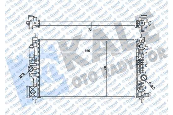 KALE 358945 Su Radyator (Otomatik) Astra J 12> Insignia A 11> Zafira Tourer C 12> 1.6 Sidi A16xht